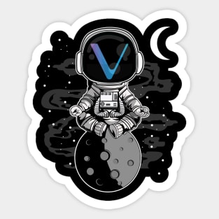 Astronaut Vechain VET Coin To The Moon Crypto Token Cryptocurrency Wallet Birthday Gift For Men Women Kids Sticker